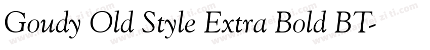 Goudy Old Style Extra Bold BT字体转换